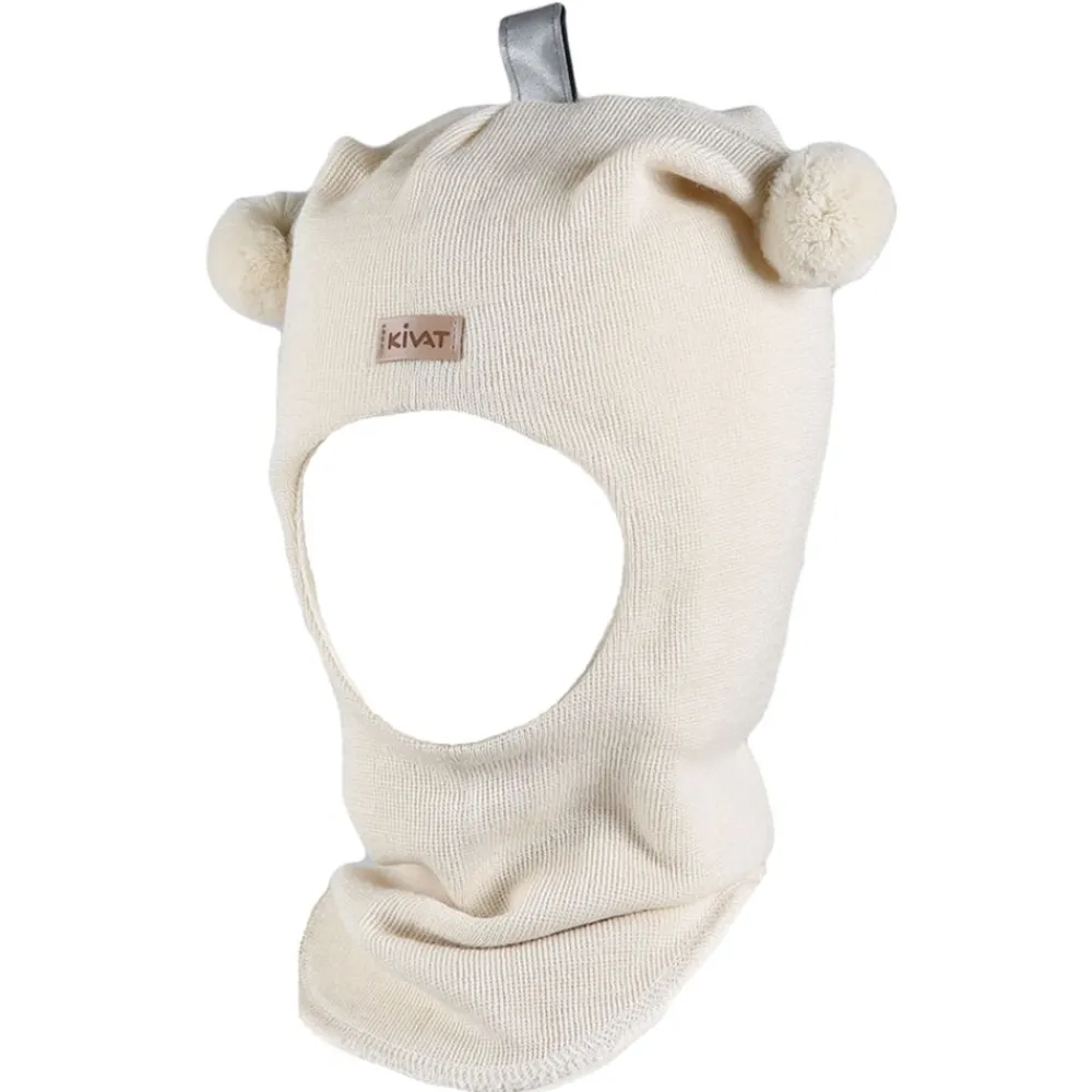 Kivat Balacalava Ull, Offwhite m/logo Hot