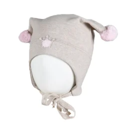 Kivat Knytelue, , Bomull, Beige m/rosa krone