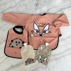 Milla & Max Langarmet Smekke, Milla&Max, Isbjørn Muted Clay Best