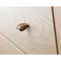 Leander , Håndtak I Lær- Luna Kommode 6 Stk. Brun Online