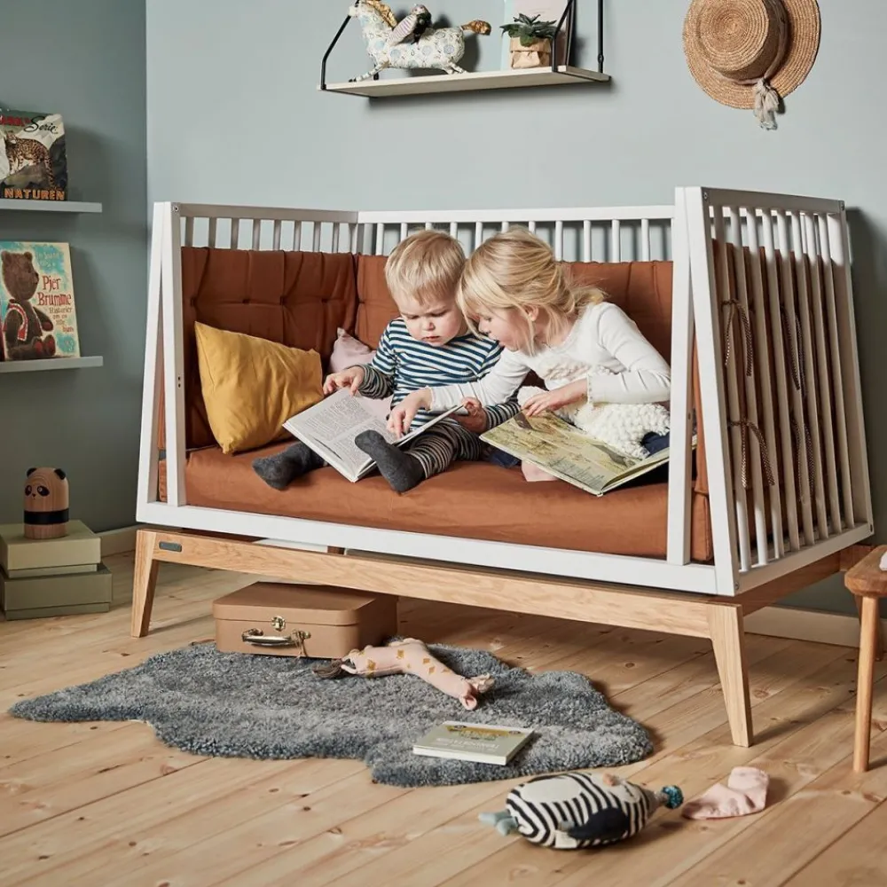 Leander , Luna Babyseng, 120x60 cm, Hvit/Eik Outlet