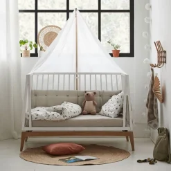 Leander , Luna Babyseng, 120x60 cm, Hvit/Eik Outlet