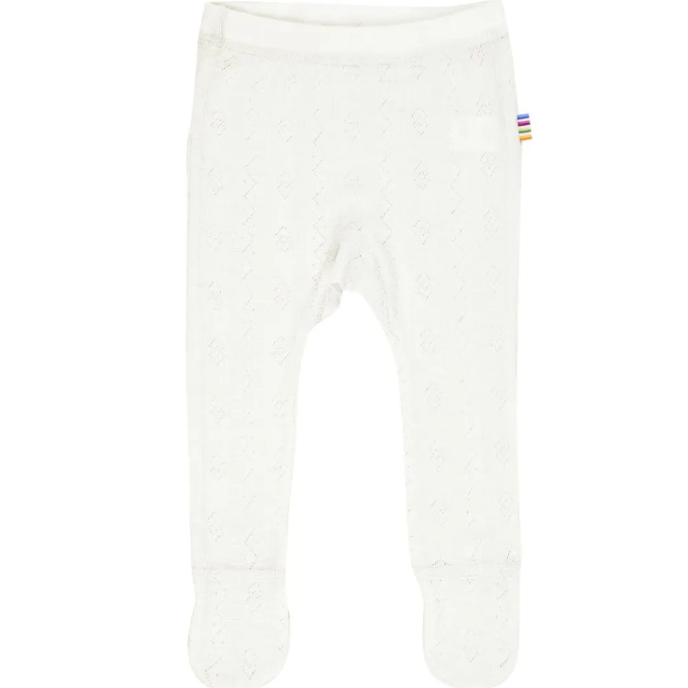 Joha Leggings m/fot, , Ull/Silke, Offwhite