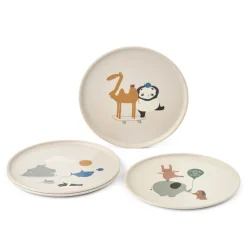 Liewood Tallerken Remco 4pk, Around the world / Sandy Clearance