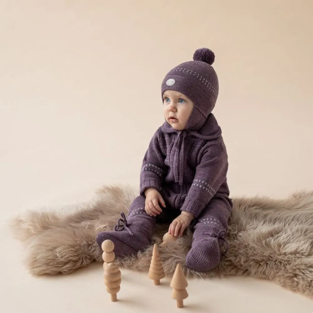 Lillelam Babytøfler, Classic, Plomme Clearance