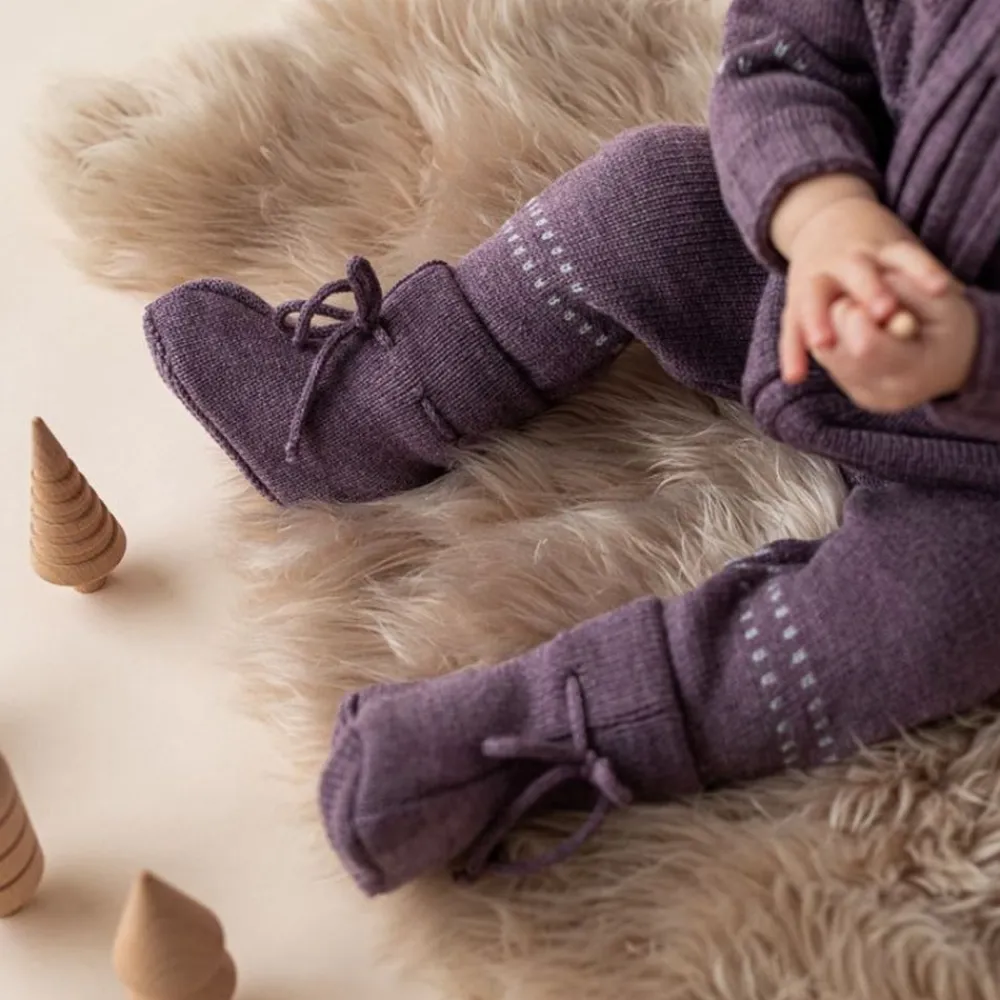 Lillelam Babytøfler, Classic, Plomme Clearance