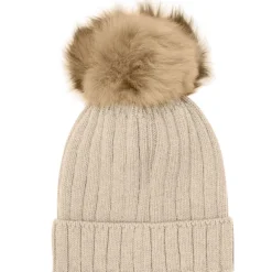 Huttelihut Lue, , AlpacaWool Pompom, Sand Melange New