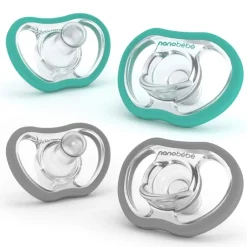 Narresmokk, Nanobébé, Active Flexy, Turkis og Grå (4mnd+) - 4pk Clearance