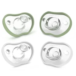 Narresmokk, Nanobébé, Flexy, Hvit + Sage - (0-3mnd) - 4pk Sale