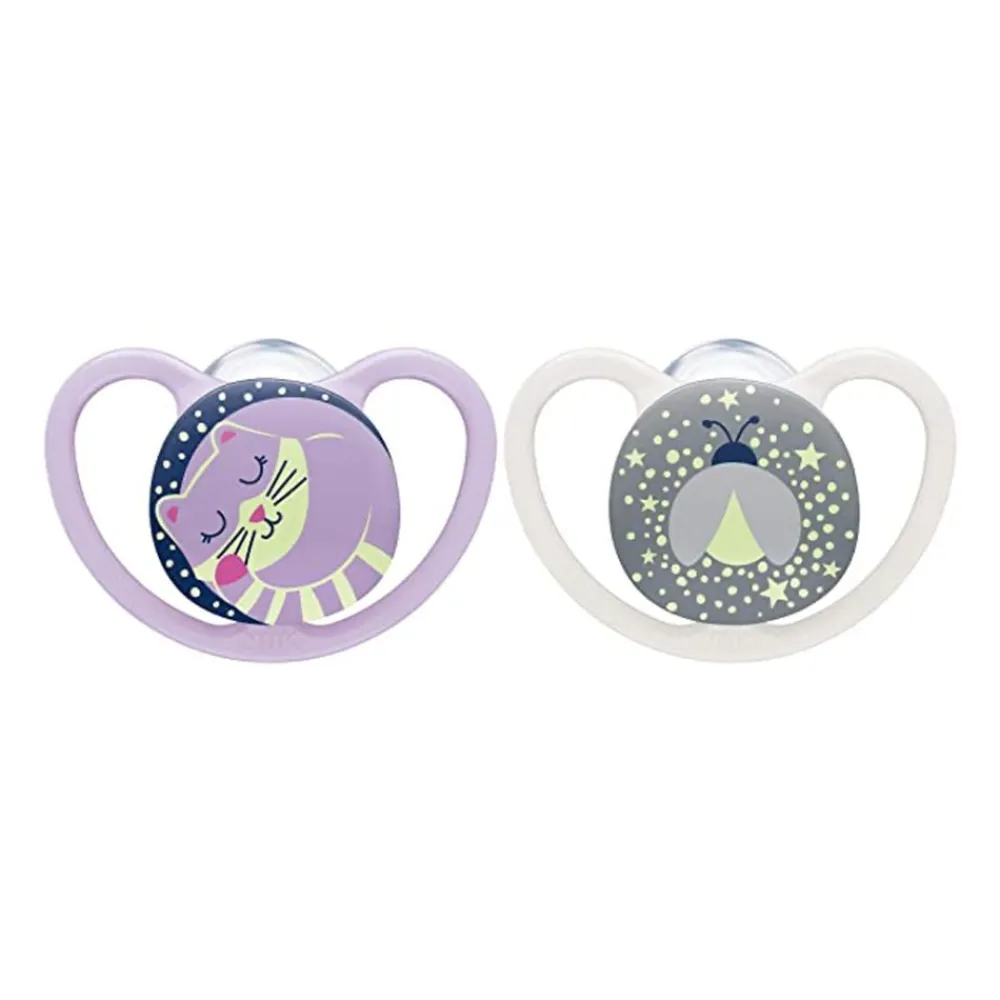 NUK , Smokk,Night & Day, Silicon, Cat/Firefly, 0-6 mnd Outlet