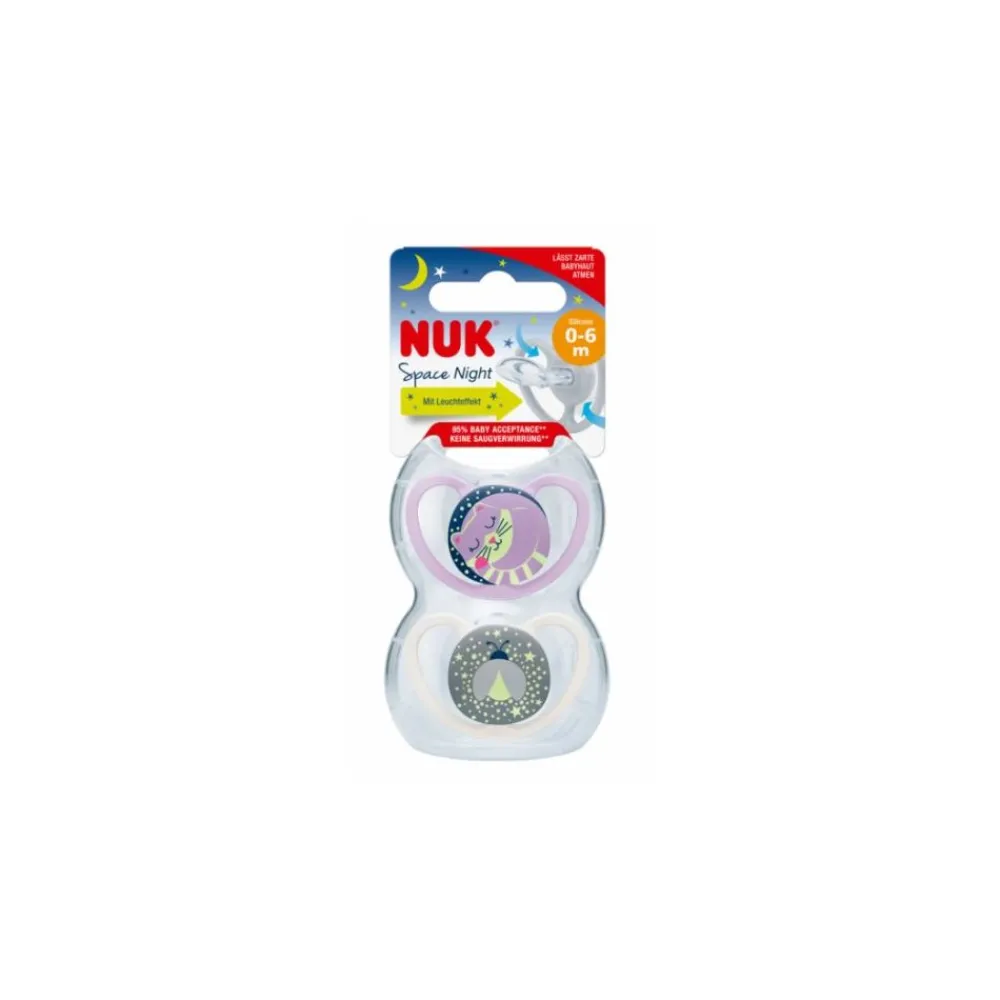 NUK , Smokk,Night & Day, Silicon, Cat/Firefly, 0-6 mnd Outlet