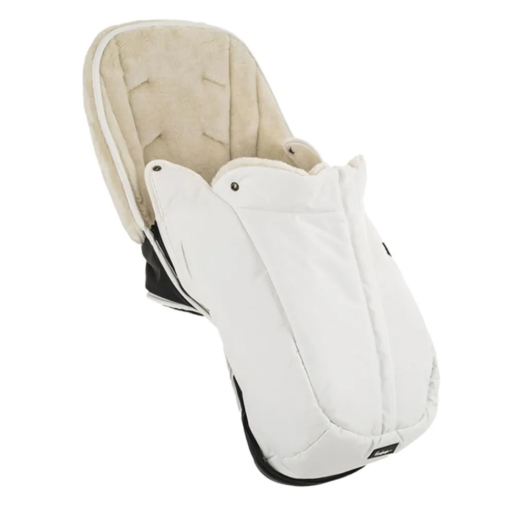 Emmaljunga NXT Winter Seat Liner, , Leatherette White - 2019 Clearance