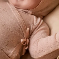 Marmar Omslagsbody, , Wool Pointelle, Belita, Burnt Rose Best