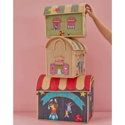 Rice Oppbevaringshus, Sirkusmotiv (sett med 3), Hot