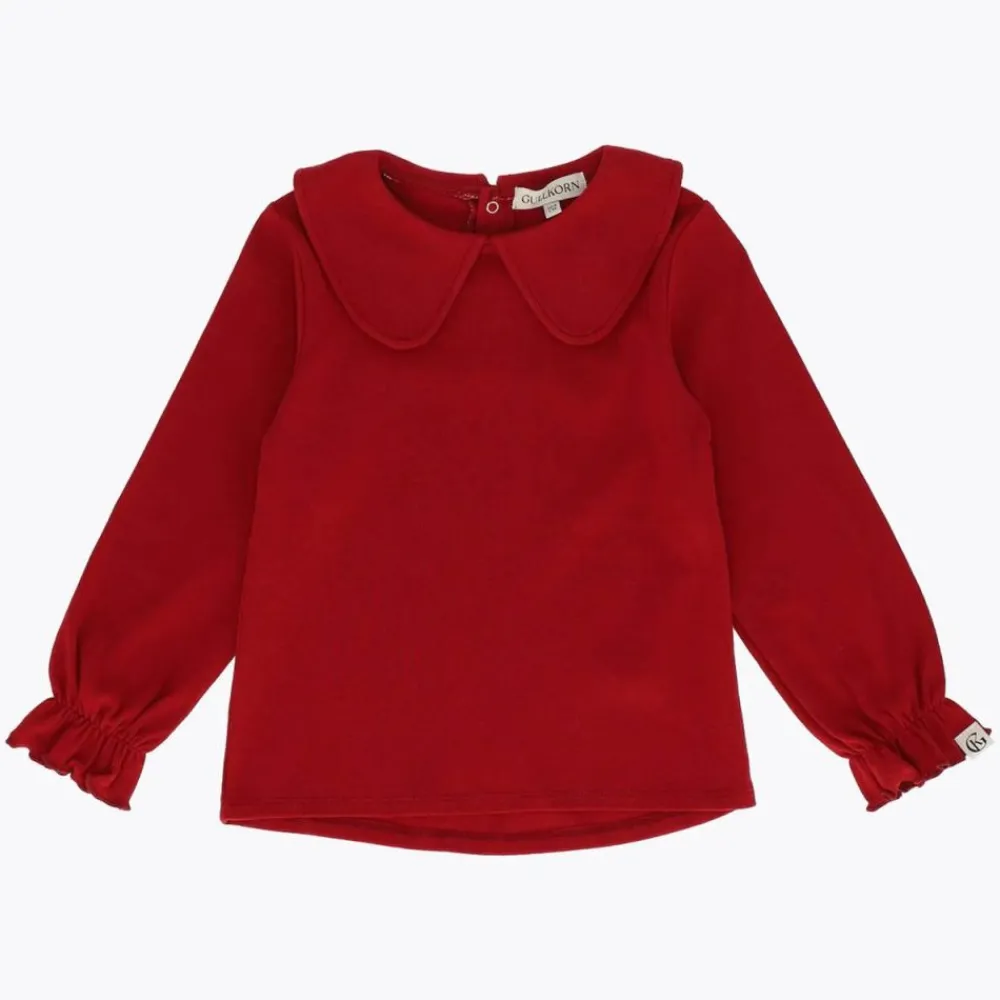 Gullkorn Peg Genser, Design, Dyp Rød Best