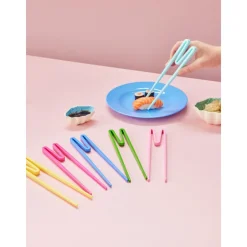 Rice Plastspisepinner for nybegynnere, 6pk, New