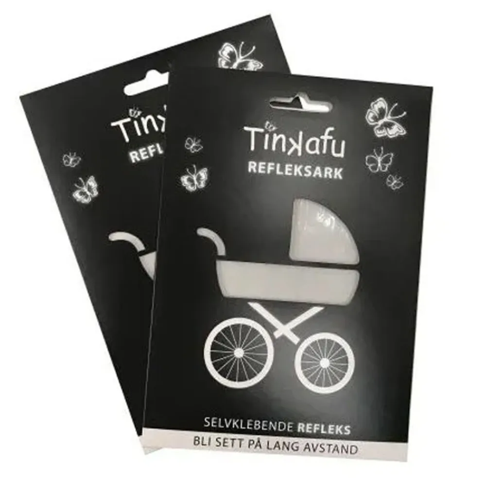 Tinkafu Refleks Klistremerkerark Til Barnevogn, , Grå Outlet