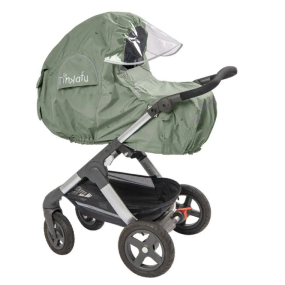 Tinkafu Regntrekk Med Skjerm, , Magic Print, Sage