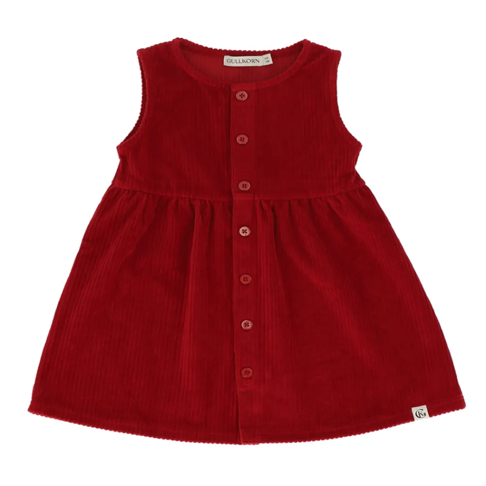 Gullkorn Rodo Kjole, Design, Dyp Rød New