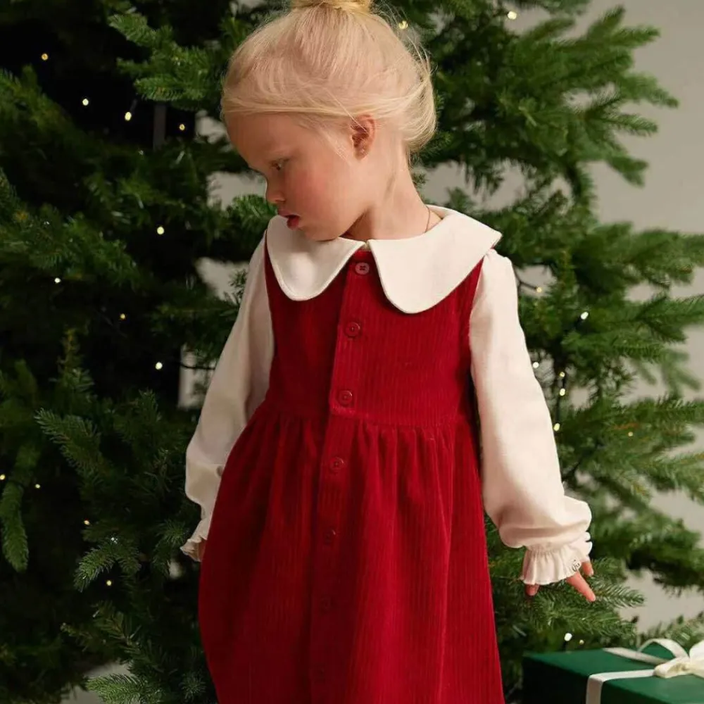 Gullkorn Rodo Kjole, Design, Dyp Rød New