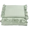 Sengesett, NG Baby, Lin Ruffle, Sea Green, 80x100/35x40cm Best
