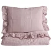 Sengesett, NG Baby, Lin Ruffle, Rosa, 65x80/35x40cm