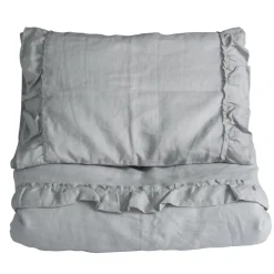 Sengesett, NG Baby, Lin Ruffle, Grey, 65x80/35x40cm Online