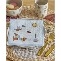 Bloomingville Servietter, MINI, Charlie, Blå Best