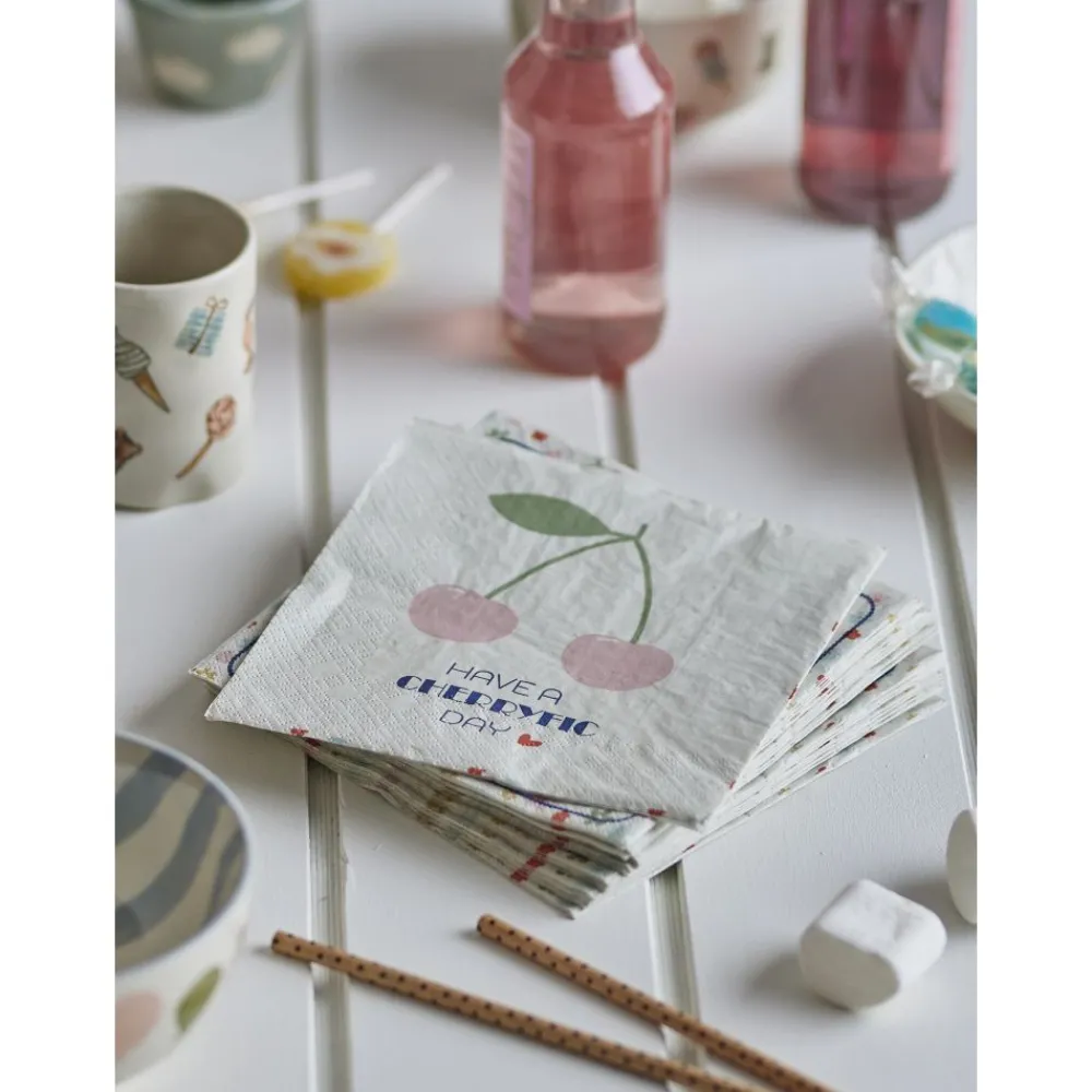 Bloomingville Servietter, MINI, Cherry, Rosa Sale