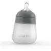 Silikontåteflaske (myk), Nanobébé, Flexy, Grå, 270 ml, 1pk