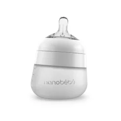 Silikontåteflaske (myk), Nanobébé, Flexy, Hvit, 150 ml, 1pk