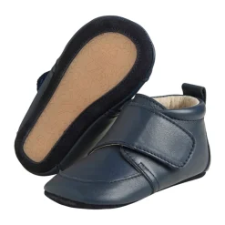 Skinntøffel m/borrelås, EnFant, Blå Online