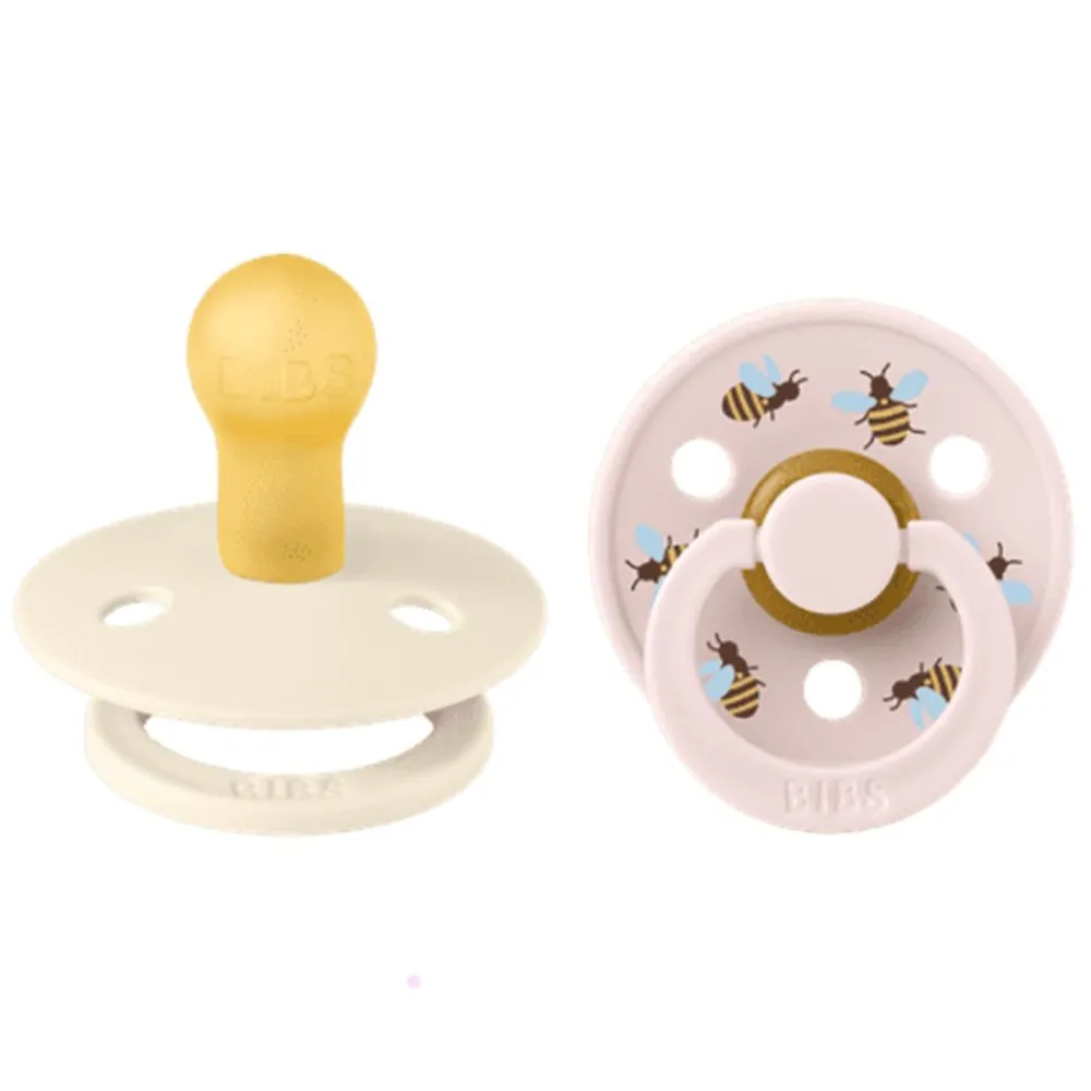 Bibs Smokk, , 2 Pk, Bumblebee Latex Size 2, Ivory Mix New