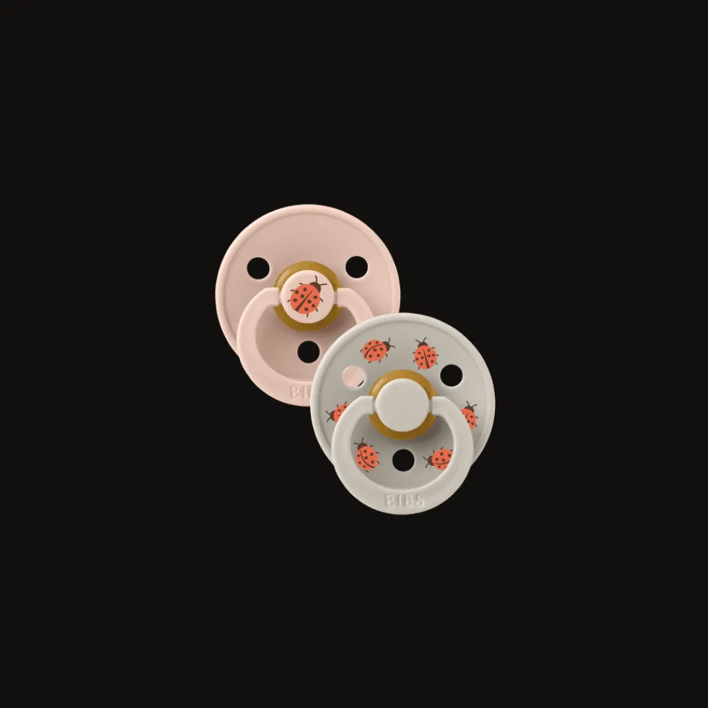 Bibs Smokk, , 2 Pk, Ladybug Latex Size 3, Blush Mix