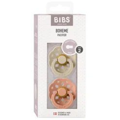 Bibs Smokk, , Boheme, Latex, Size 2, Vanilla/Peach, 2pk