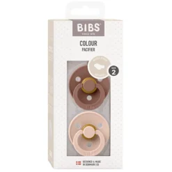 Bibs Smokk, , Latex, Size 2, Blush/Woodchuck, 2pk, Anatomical New