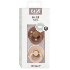 Bibs Smokk, , Latex, Size 1, Blush/Woodchuck, 2pk, Symmetrical New