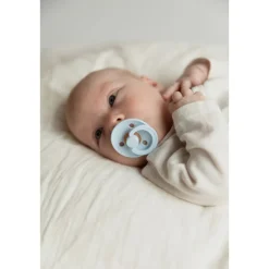 Bibs Smokk, , Latex, Size 2, Iron/Baby Blue, 2pk Best