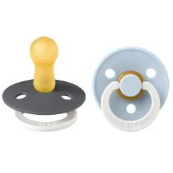 Bibs Smokk, , Latex, Size 2, Iron Glow/Baby Blue Glow, 2pk