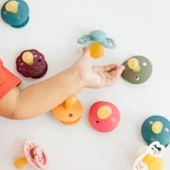 Bibs Smokk, , Latex, Size 2, Iron Glow/Baby Blue Glow, 2pk