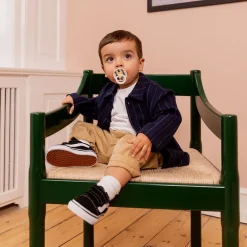 Bibs Smokk, , Latex, Size 2, Ivory Steel Blue Mix