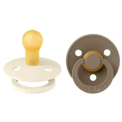 Bibs Smokk, , Latex, Size 1, Ivory/Dark Oak, 2pk