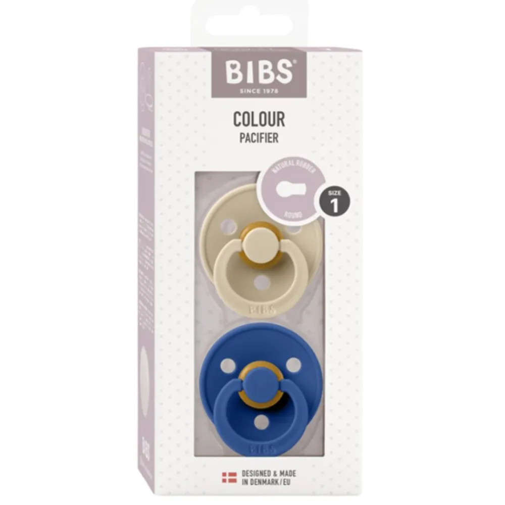 Bibs Smokk, , Latex, Size 1, Vanilla/Cornflower, 2pk New