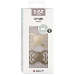 Bibs Smokk, , Supreme, Silicone, Size 2, Vanilla/Dark Oak, 2pk Online