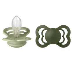 Bibs Smokk, , Supreme, Silicone, Size 2, Sage/Hunter Green, 2pk Sale