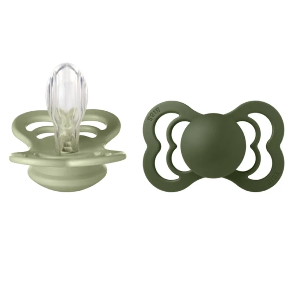 Bibs Smokk, , Supreme, Silicone, Size 2, Sage/Hunter Green, 2pk Sale