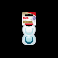 NUK Smokk, , Genius Silikon, Turkis/Hvit 0-2 mnd