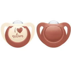 NUK Smokk, , Nature, Silikon Red 0-6 mnd
