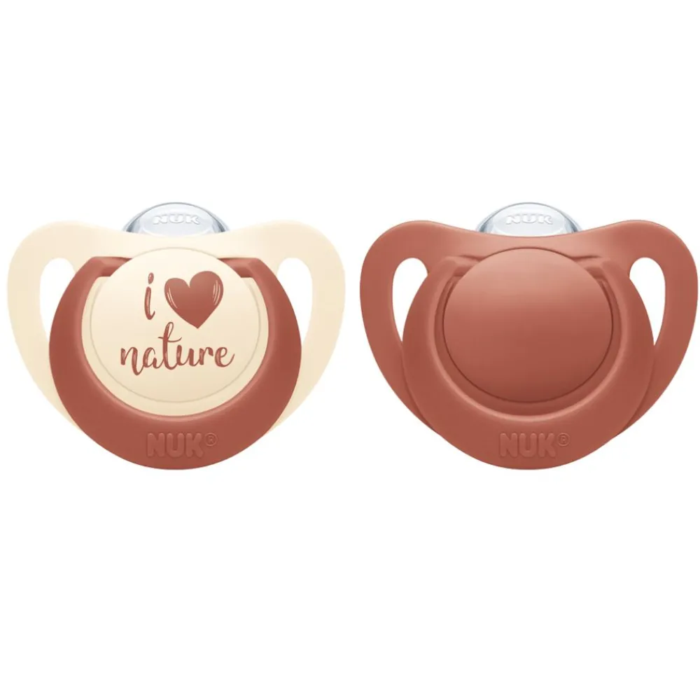 NUK Smokk, , Nature, Silikon Red 0-6 mnd