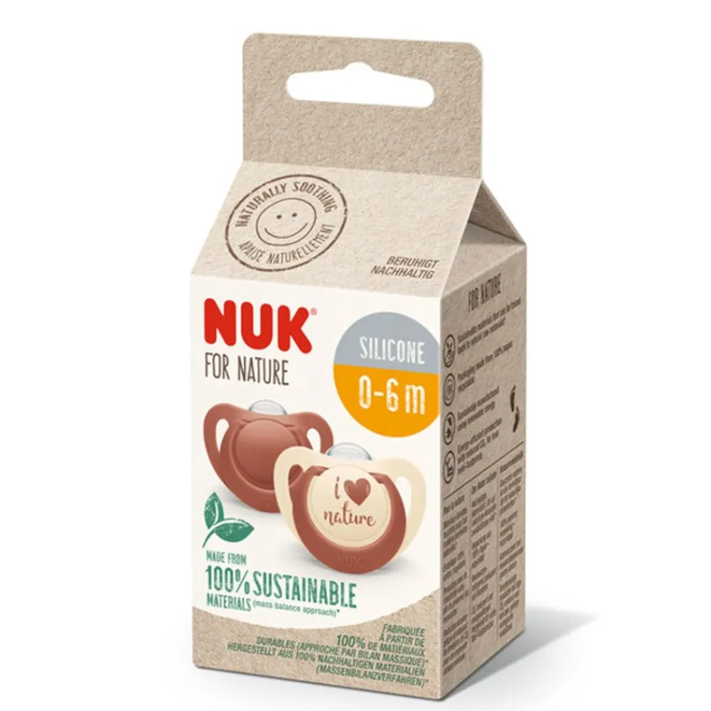 NUK Smokk, , Nature, Silikon Red 0-6 mnd